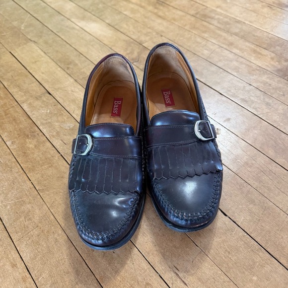 VTG Bass Mens Pendant Loafer Sz 10.5 M Leather Kiltie Preppy Old Money Academia main image 7